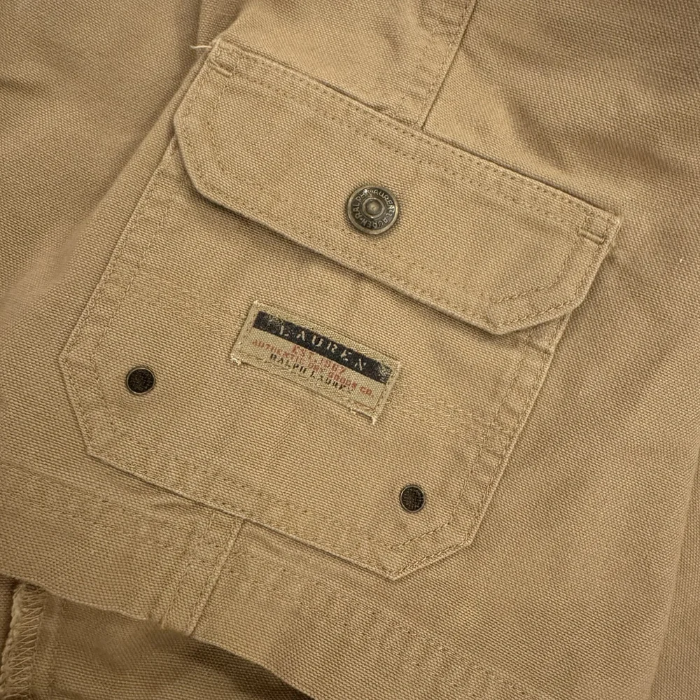 Lauren Ralph Lauren Cargo Hiking Shorts Women's Size 12 Khaki Tan Cotton